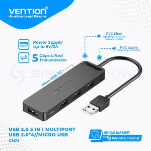 Usb HUB Vention 4 Port Usb 3.0 2.0 High Speed Power Adapter OTG - CHM 2.0, 0.15m