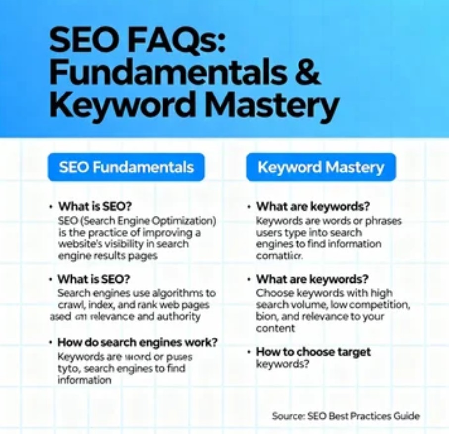 SEO FAQs about SEO Fundamentals & Keyword Mastery