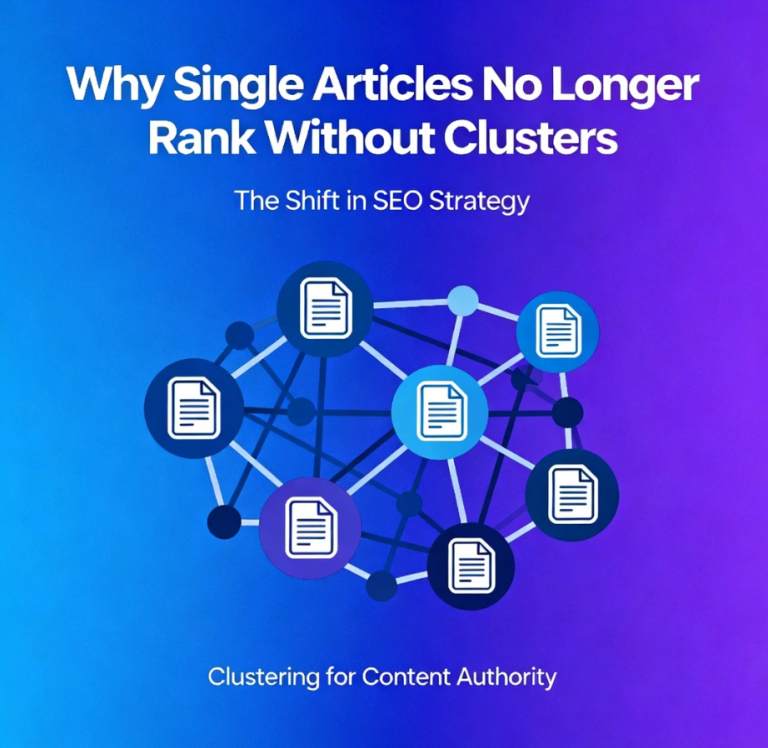 Why Single Articles No Longer Rank Without Clusters